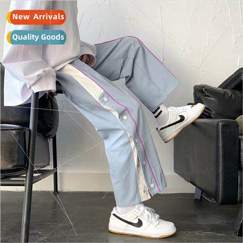 Summer couples salt system buckle color blocking wide-legged