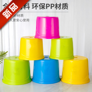 。幼儿园彩色塑料圆凳子加厚矮凳儿童做操跳舞小板凳器械操小圆凳