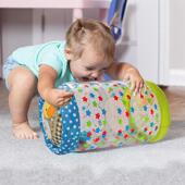 婴儿爬行学步训练充气滚筒引导6 月宝宝健身铃铛儿童早教益智玩具