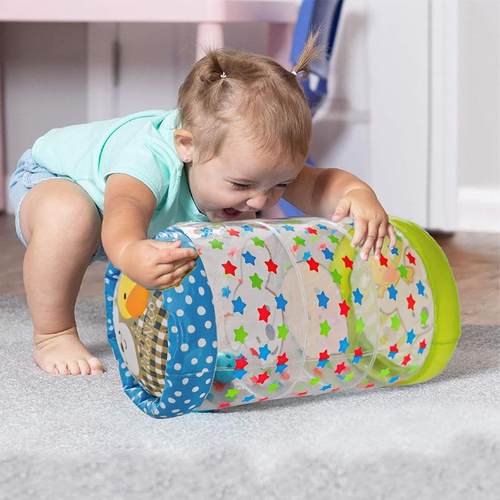 引导宝宝爬行学步充气早教滚筒