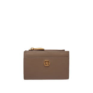 【尊享折扣】BALLY巴利EMBLEM深褐色牛皮革女士钱包6306921