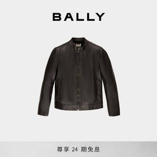 BALLY 黑色皮革外套6300798 巴利男士