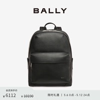 BALLY/巴利男黑色RIBBON皮革双肩包6304612