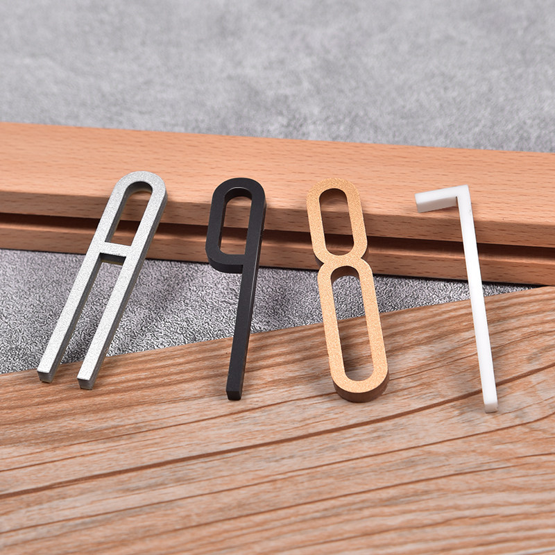 高档亚克力3d立体门牌号定制家用数字号码牌英文字母自粘墙贴酒店公寓