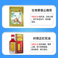 10 наклеек x 2 мешки + 1 коробка Lingnan Waning Safflower Moil 30 мл (Гонконг -фармацевтическое препарат) [комбинированное лекарство]