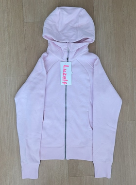 Luzelf scub女士修身款全拉链连帽卫衣秋冬运动休闲拉绒外套瑜伽