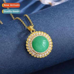 12MM natural dgling jade pendant female temperament chalcedy