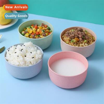 Wheat straw bowl plastic household soup noodles rice soup bo