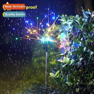 Solar firework lights lawn ground plug Christmas lights stri