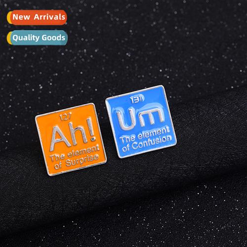 New square letters metal brooch persalised cycle elements en