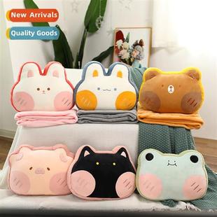 cushi rab blanket two use pillow dual cute Carto animal