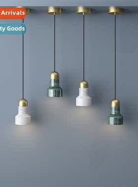Scinavian dining room lights modern simple natural marble sm
