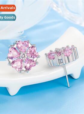 Love cherry blossom Department earrings female Japan  n simp