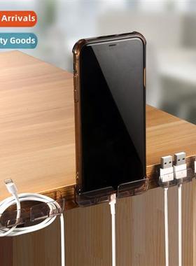 Desktop self-adhesive silice cable organizer headphe cable c