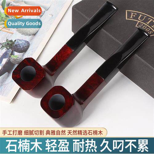 H polished portable 3MM flue filter tobacco pipe briar wood