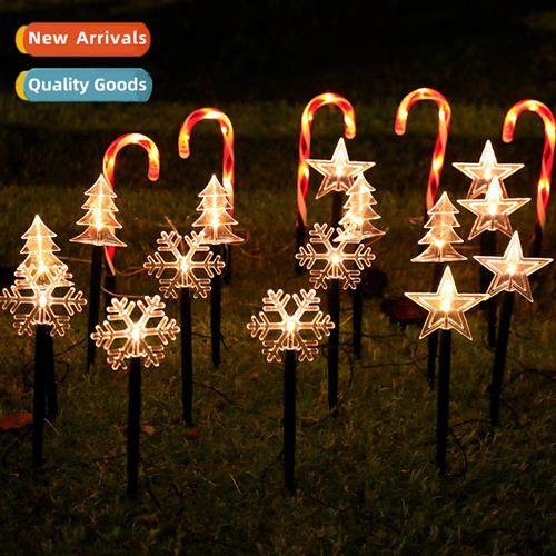 New LED ground plug walking stick lollipop ing garden lawn d
