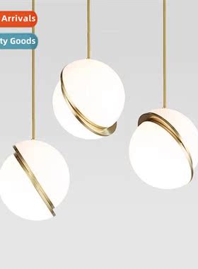 Scinavian simple modern chelier creative restaurant bar beds