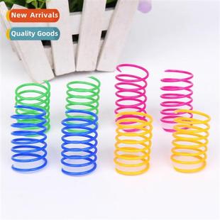 cat toys Rainbow bouncy spring pack teasing ring