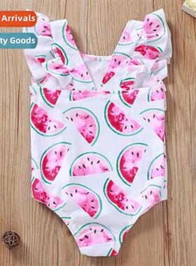 2022ins Infant Watermel Pineapple Fly Sleeve One Piece Swims