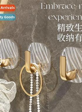 Light luxury acrylic hooks adhesive no-punch strg bathroom n