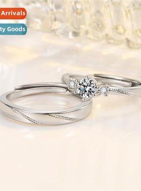 Love at First Sight Couples Ring Faux Moissan Diamd Four Cla