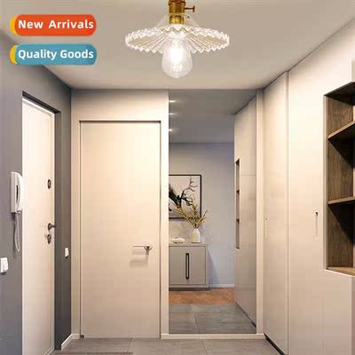 Scinavian brass glass aisle light Japanese simple corridor s