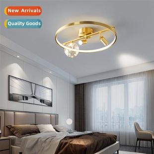 Scinavian copper bedroom ceiling lamp light luxury creative