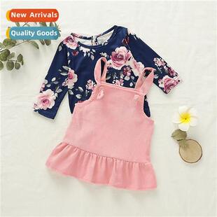 Girls fall winter dress 2019 new fashi female baby floral t