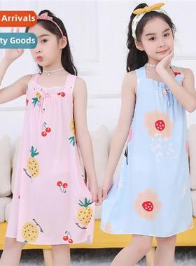 Childrens dress summer thin secti girls carto halter dress m