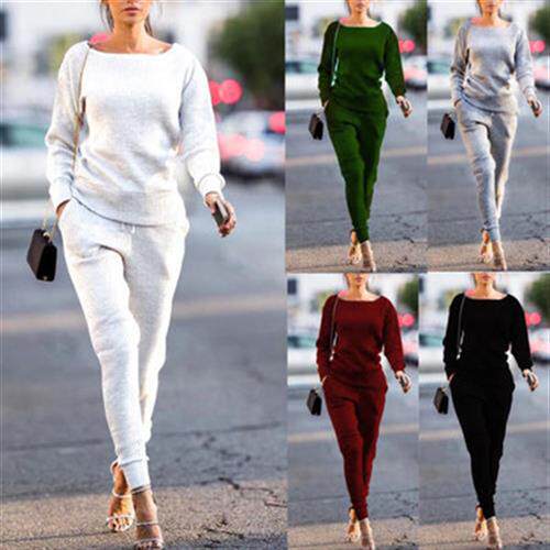 2022 Spring  Autumn casual round neck p stripes tight mid-wa