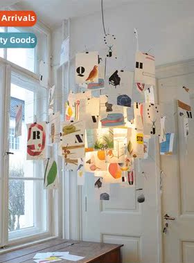 Modern minimalist living room chelier Zettel French art simp