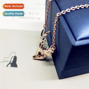 necklace female Christmas sweat pendant deer elk antler