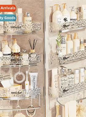 Glacier pattern bathroom storage rack wall mounted toilet wa