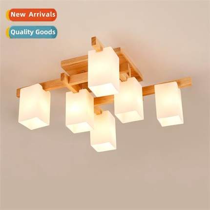 Japanese tatami ceiling light log creative atmosphere living
