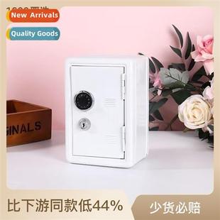 metal safe box mini lock jar storage mey depos Childrens