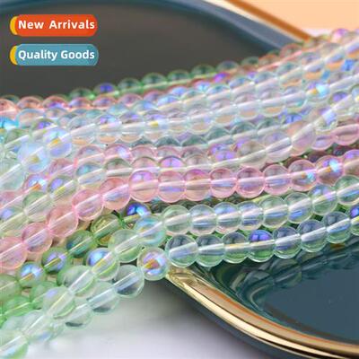 Crystal glass blue color illusi beads hmade DIY ancient Chin