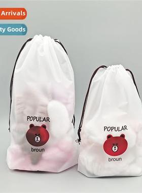 Frosted pe drawstring bag carto bear drawstring bag drawstri