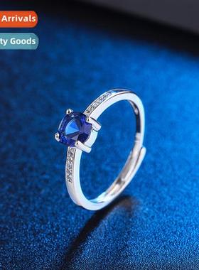 925 Silver Plated wh  Faceted Crystal Zircia Open End Adjust