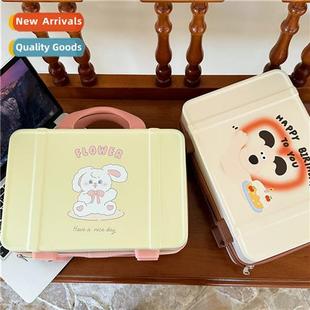cute rabb makeup box girl heart new portable large-capacy ma