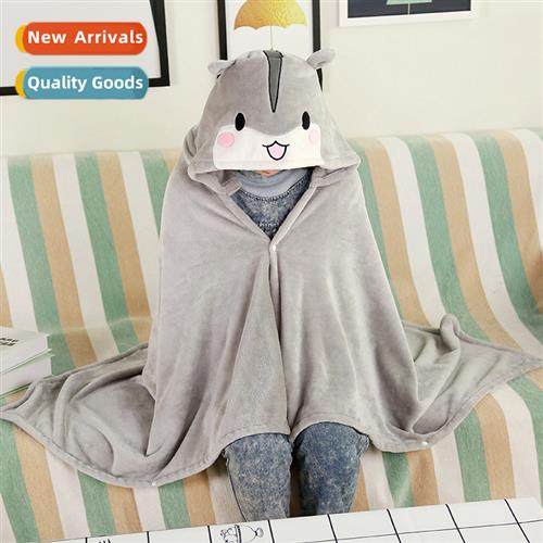 Cute ltle hamster facecloth pcho shawl carto home plush pcho