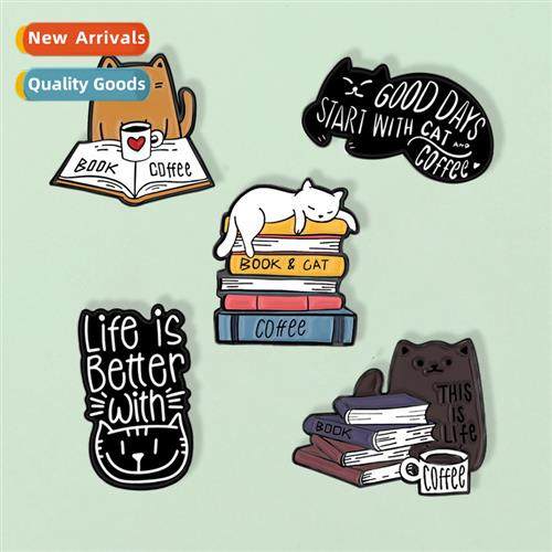 Design sense versatile badge set cat book series corsage clo