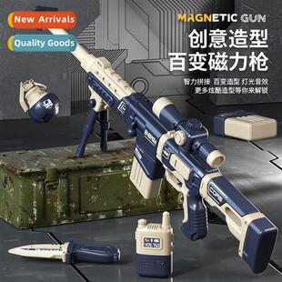 Boys DIY assembled combinati sniper rifle simulati sound eff