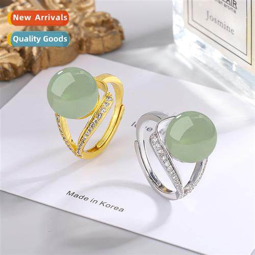 Offshore opening adjustable lapis lazuli jasper finger ring