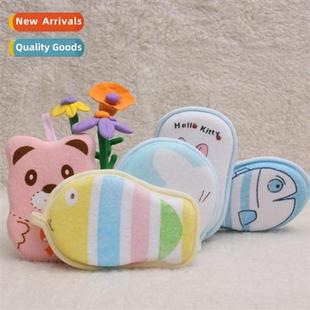 Newborn baby bath rub carto bath towel bath ball towel fabri