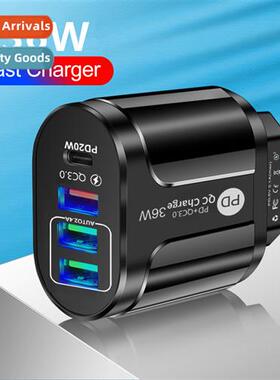 36W PD+QC3.0 2.4A Dual USB Fast Charger Phe Charger Multi-po
