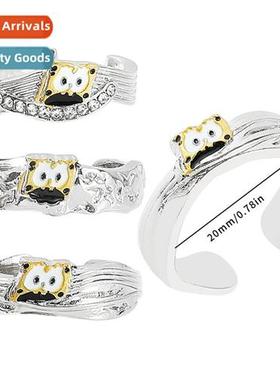 2023 New SpgeBob SquarePants Ring Carto Alloy Ring Premium F
