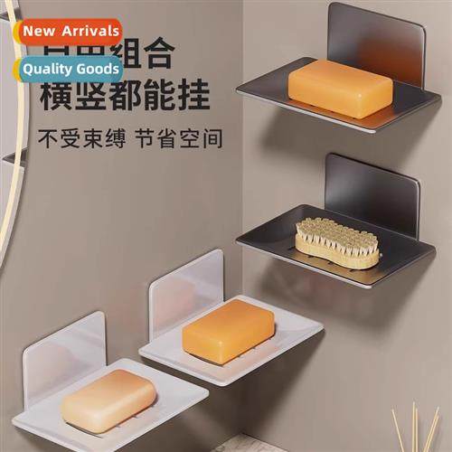 Gunmetal gray bathroom soap box creative draining space alum