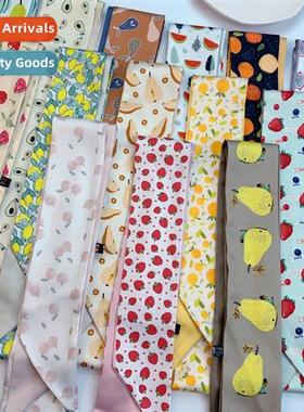 Fru Printing Decorati Lg Scarf Hair Ribb Pytail Hair Braidin