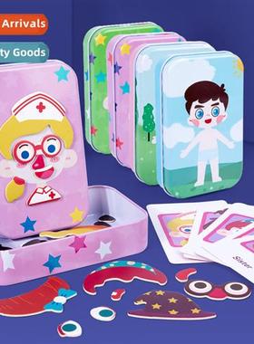 Variety  creative magnetic ir box dress up expressi puzzle C