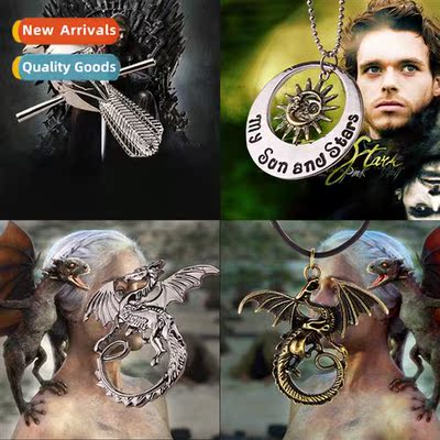 New game three-headed drag series round plate alloy pendant